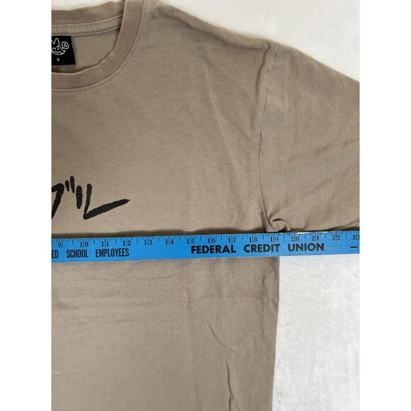 Marble Soda Marble Wolf Graphic T-Shirt Tan Size Men’s Small Double Sided Yokai - Picture 4 of 7